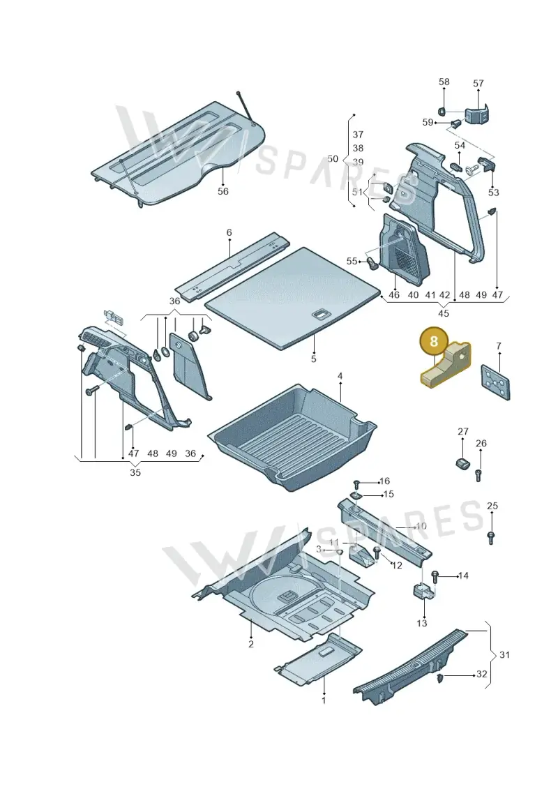 8R0857177 — Audi Q5 (2009-2018) diagram 687863090, position 8