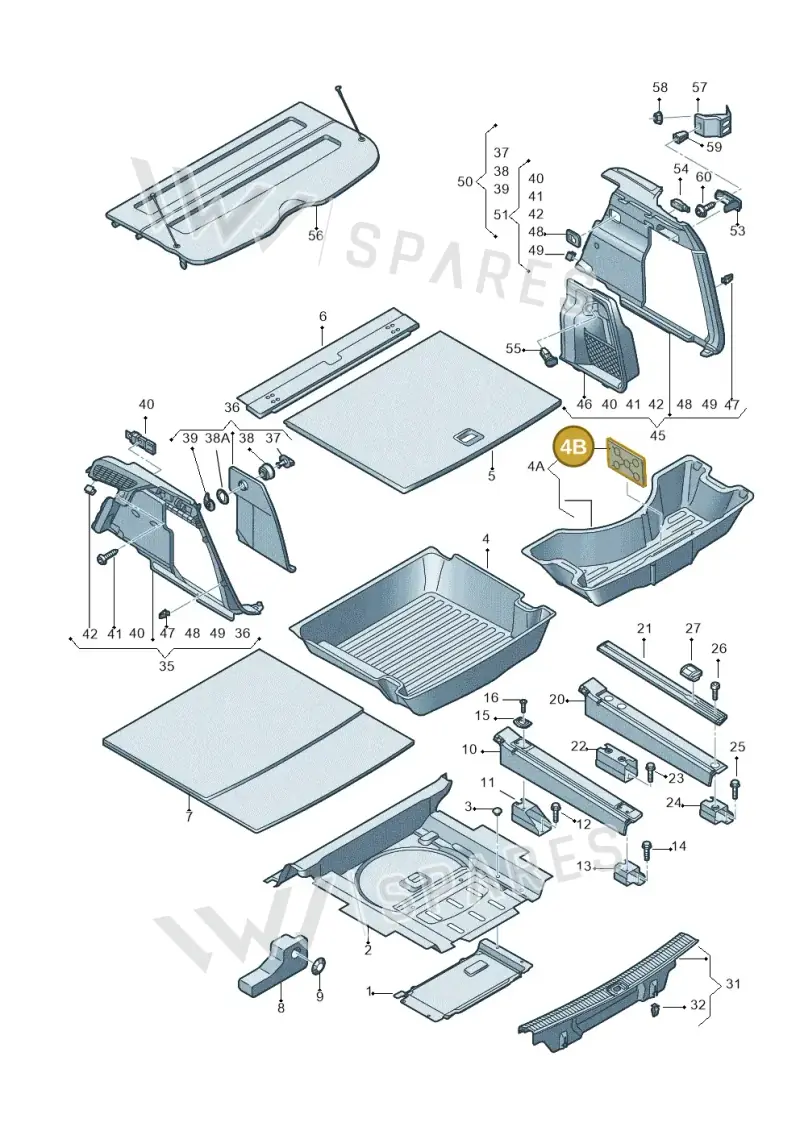 8R086321401C — Audi Q5 qu. 2.0 TDI (2008-2012) diagram 647863900, position 4B