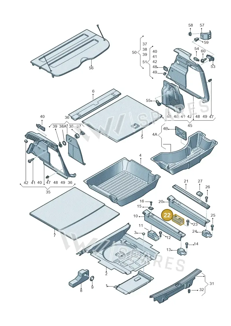 8R0863253C — Audi Q5 qu. 2.0 TDI (2008-2012) diagram 647863900, position 22