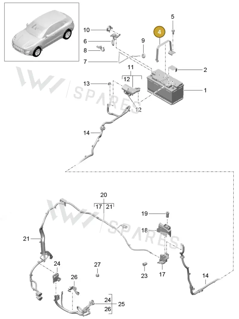 8R0867749A — Porsche Macan (2013-2018) diagram p44902006, position 4