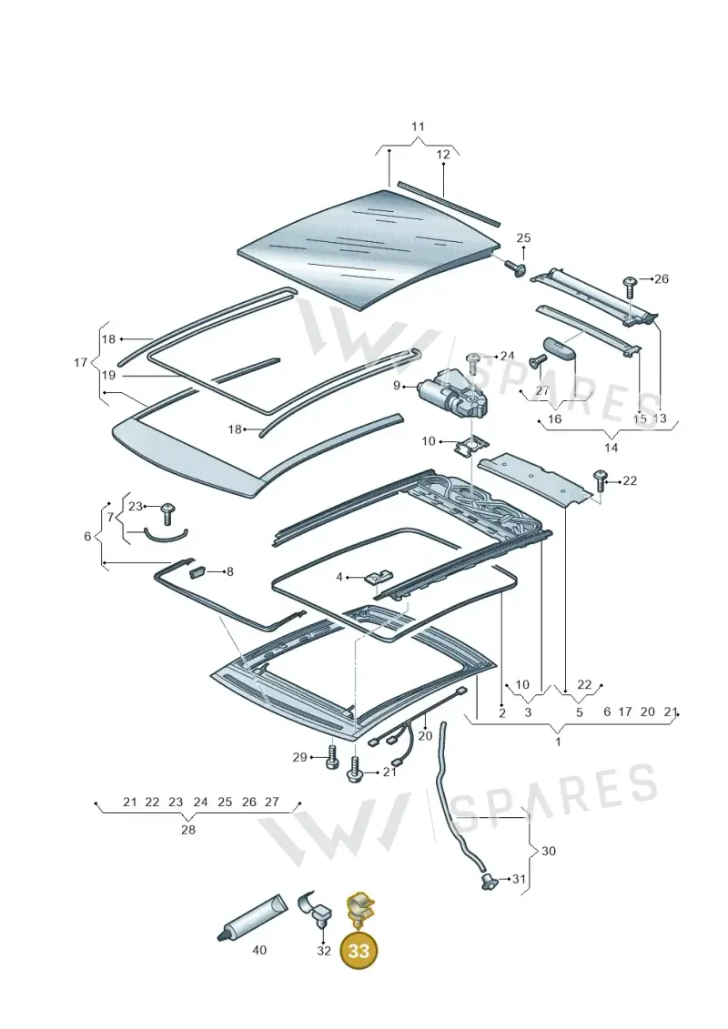 8R0877244 — Audi A1 Sportback (2014-2018) diagram 708877000, position 33