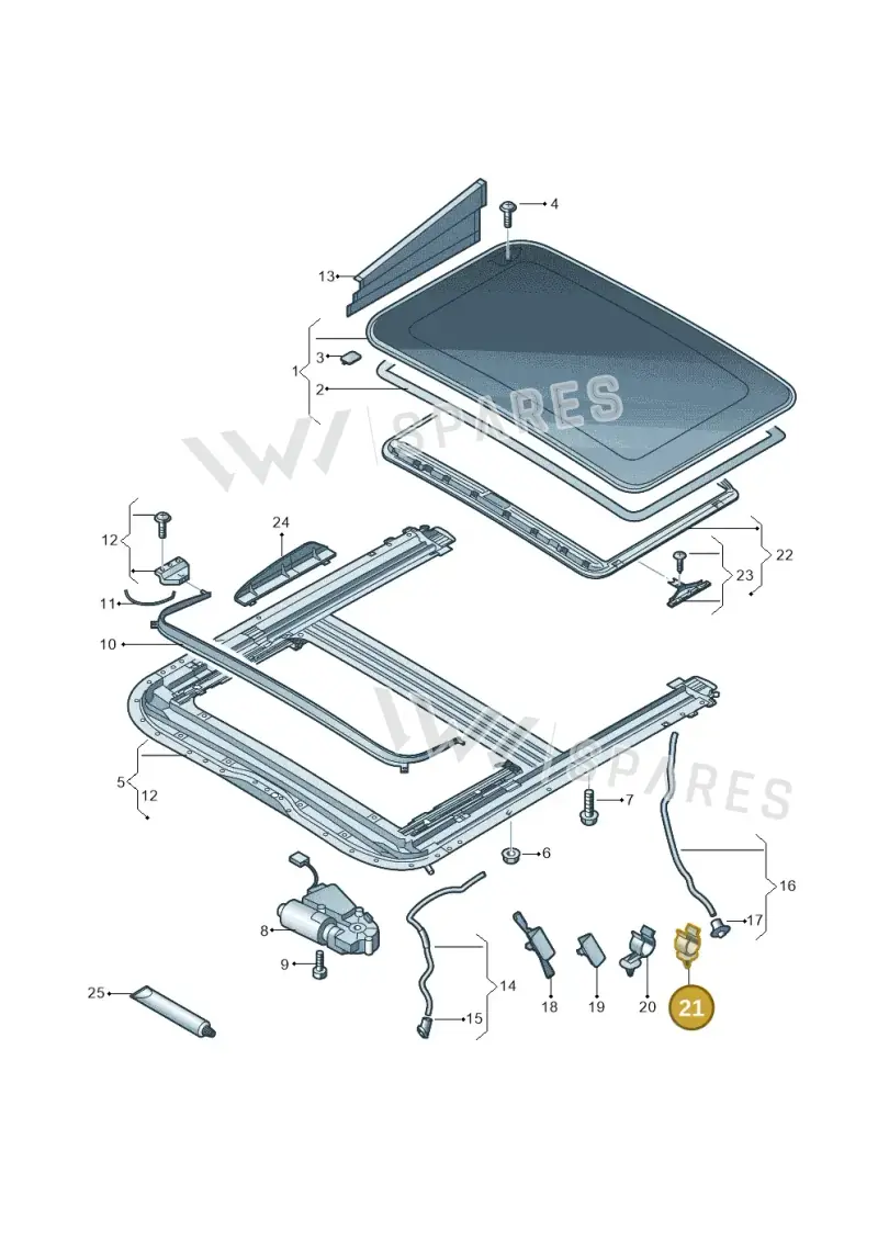 8R0877244 — Audi RS7 Sportback (2013-2018) diagram 765877000, position 21