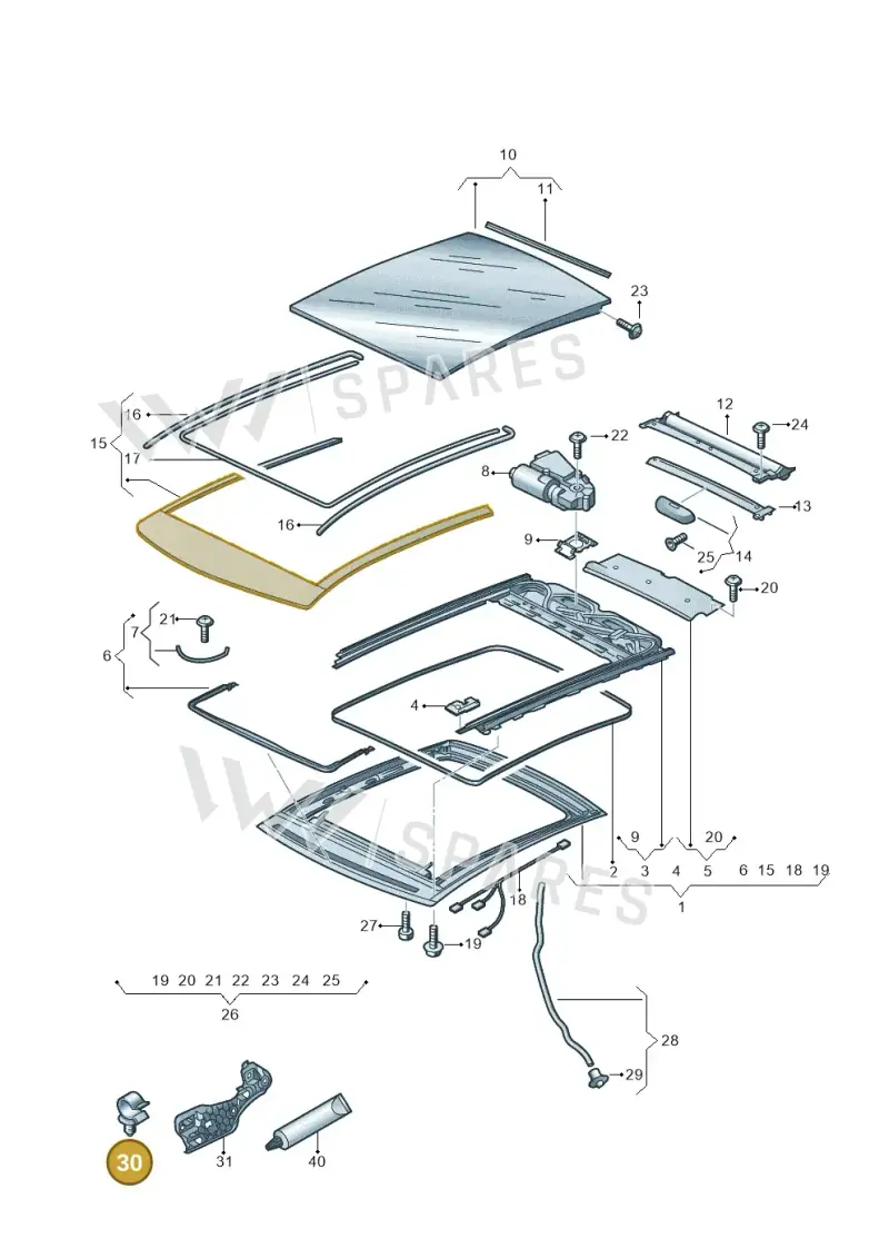 8R0877244 — Audi Q2 2.0 TDI (2016-2018) diagram 803877000, position 30