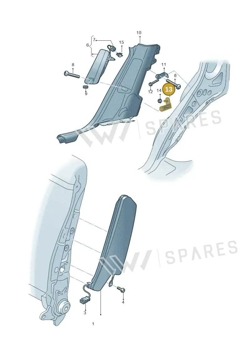 8R0880273A — Audi Q5 qu. 2.0 TDI (2012-2017) diagram 647880200, position 13
