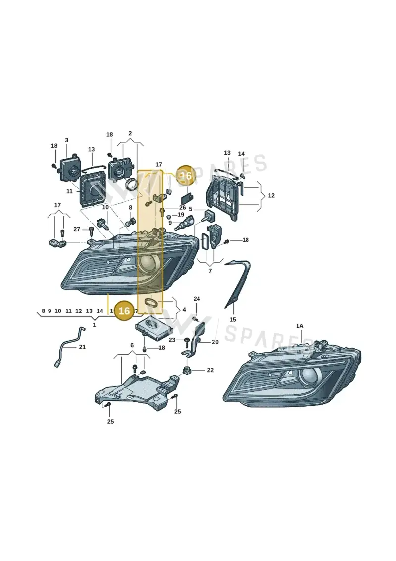 8R0905353 — Audi Q5 (2009-2018) diagram 687941006, position 16