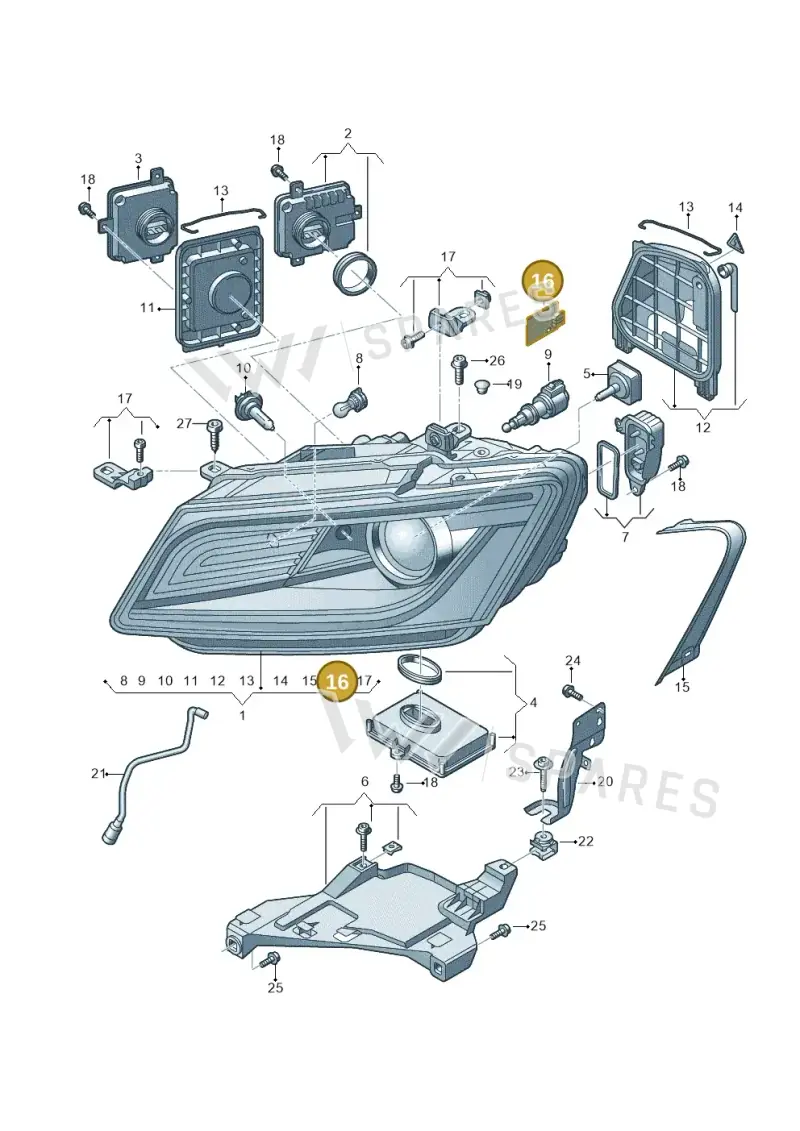 8R0905353 — Audi Q5 qu. 2.0 TDI (2012-2017) diagram 751941100, position 16