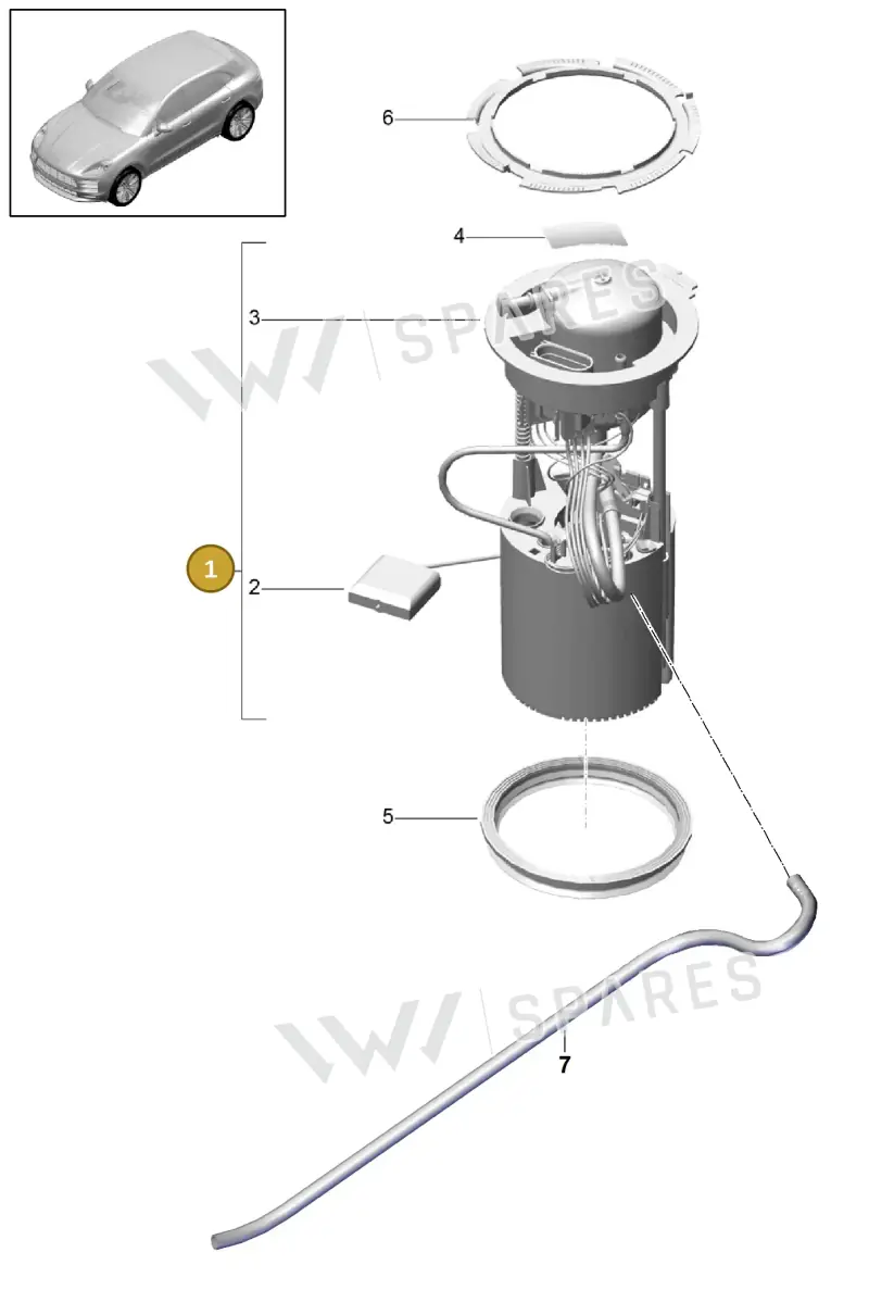 8R0919051F — Porsche Macan (2013-2018) diagram p44201010, position 1
