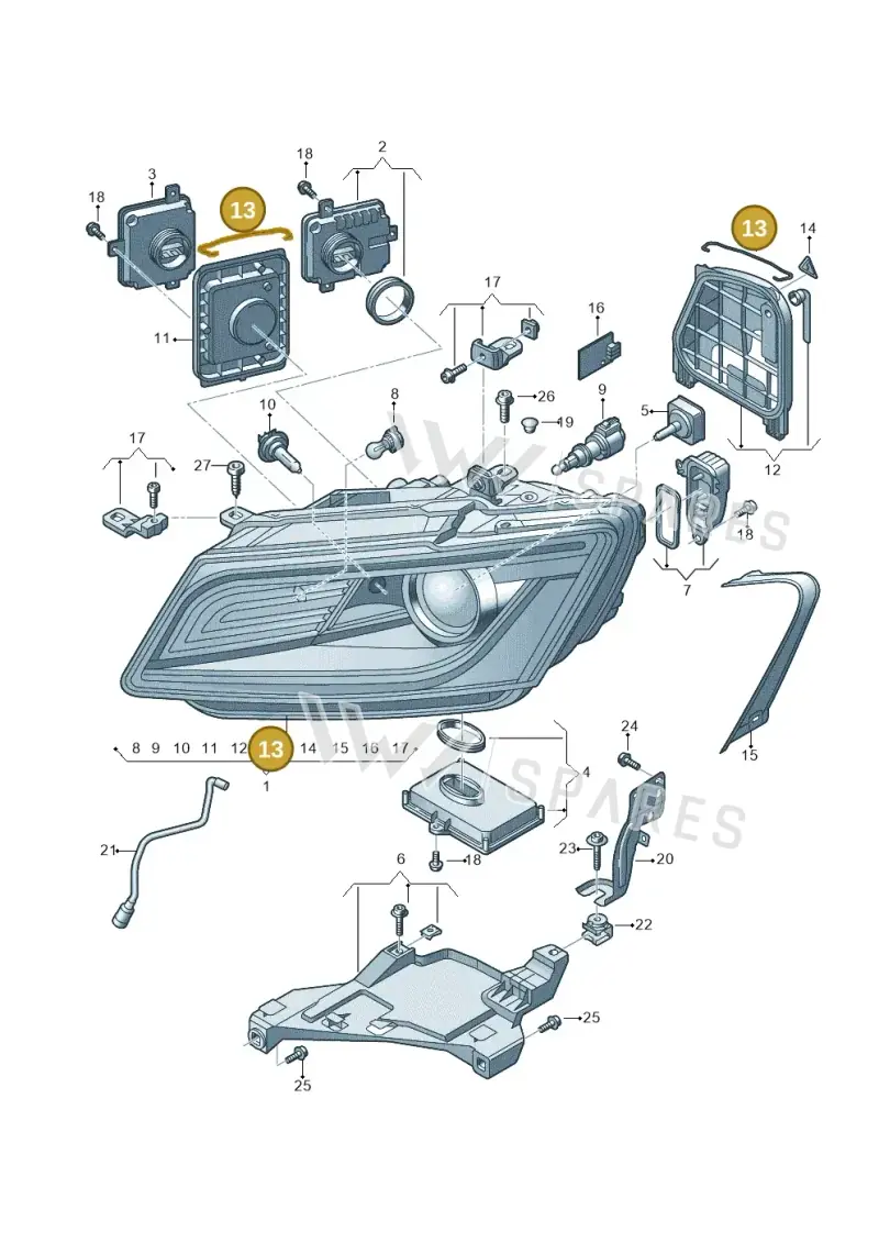 8R0941160A — Audi Q5 qu. 2.0 TDI (2012-2017) diagram 751941100, position 13