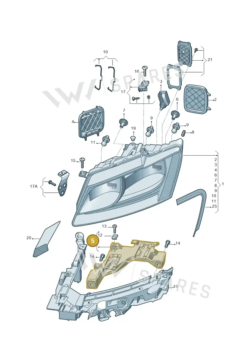 8R0941453 — Audi Q5 (2009-2018) diagram 647941000, position 5