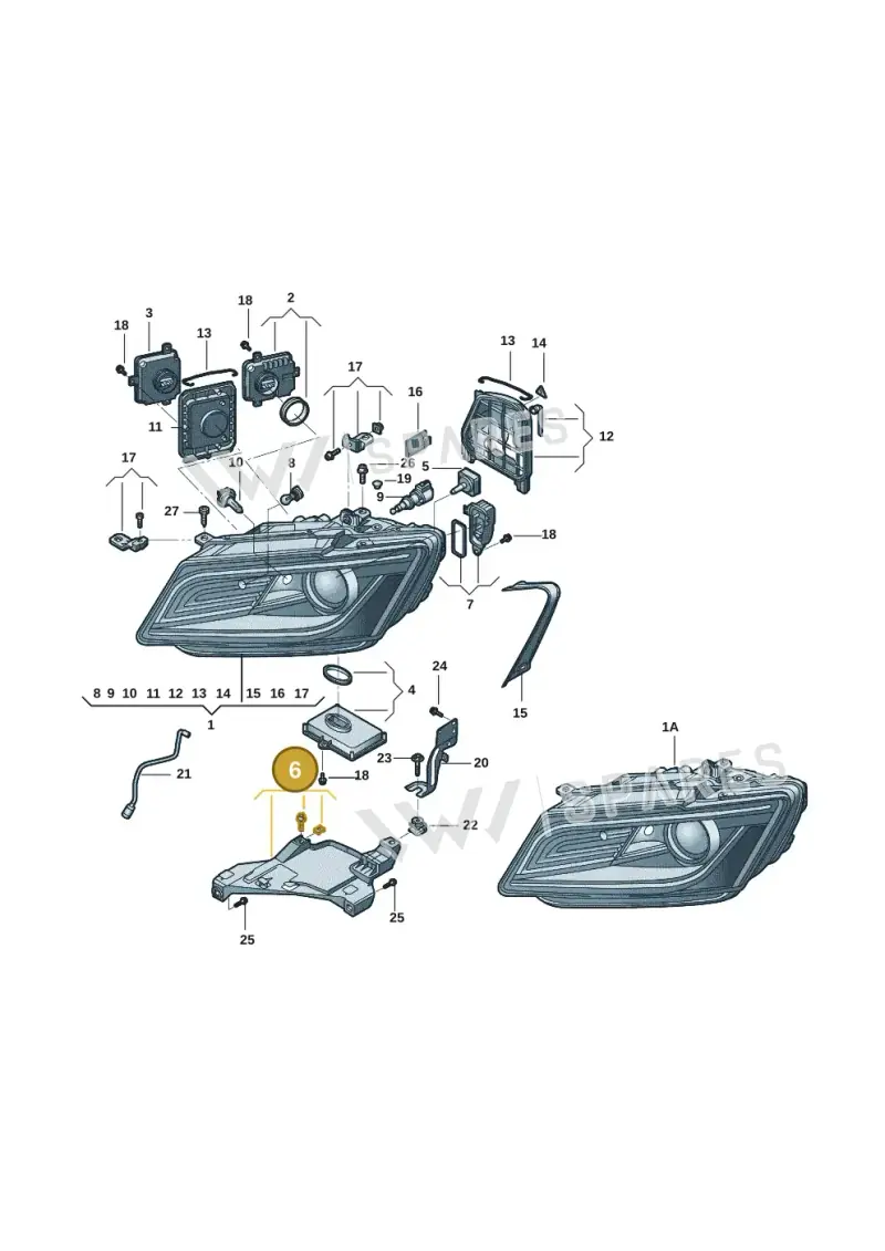 8R0941454A — Audi Q5 (2009-2018) diagram 687941006, position 6