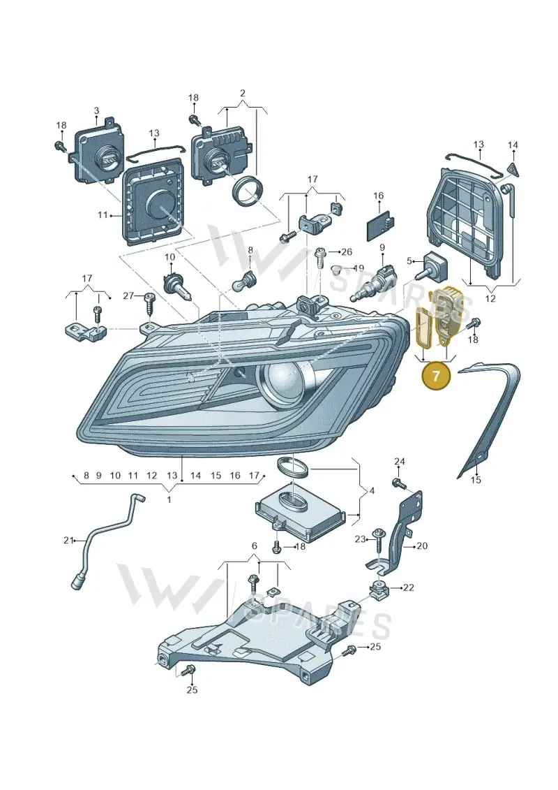 8R0941476 — Audi Q5 qu. 2.0 TDI (2012-2017) diagram 751941100, position 7