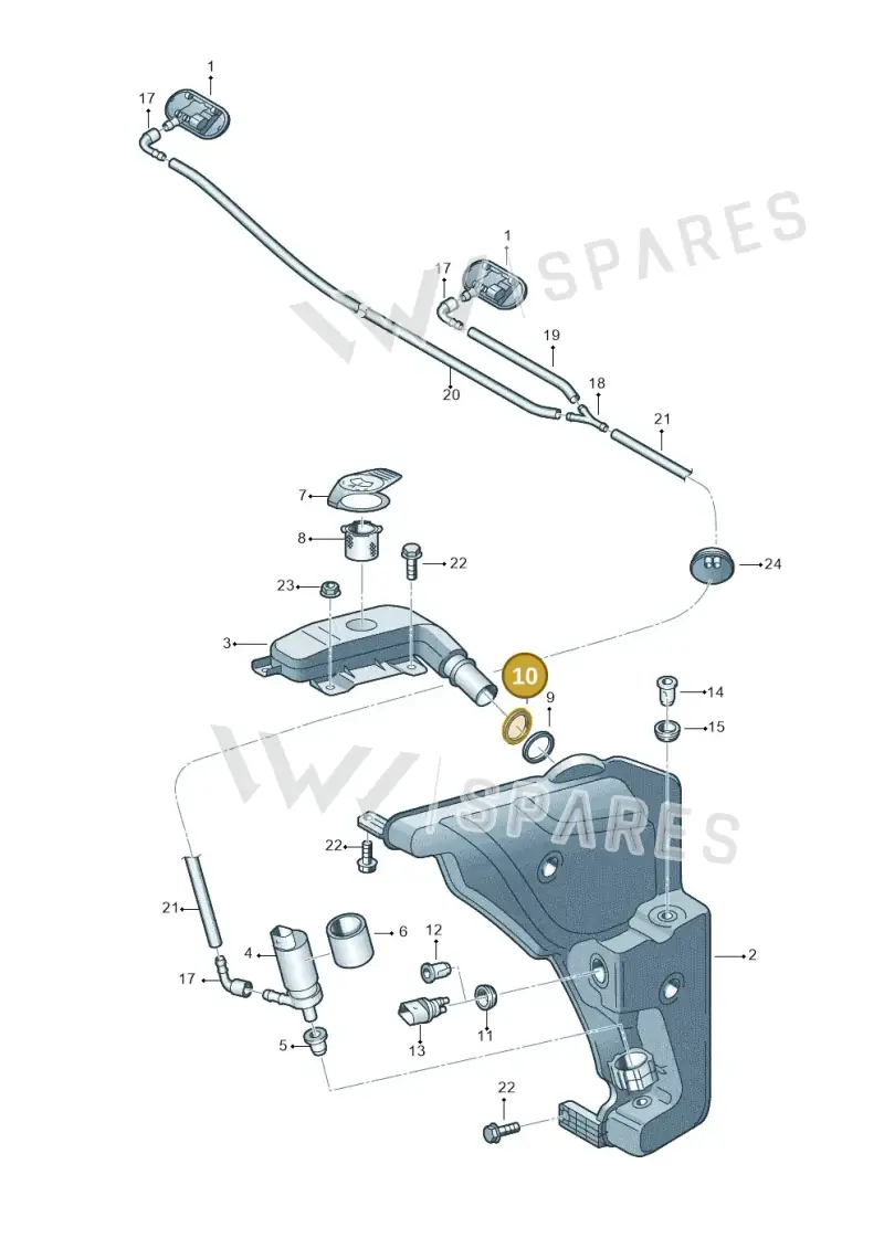 8R0955479 — Audi Q5 qu. 2.0 TDI (2012-2017) diagram 647955100, position 10