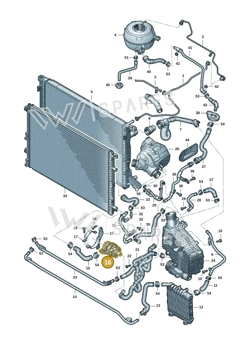 8R0965567A — Audi A6 (2018-2025) diagram 435121080, position 16