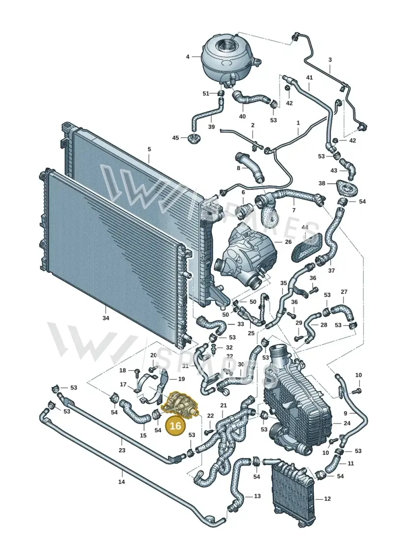 8R0965567 — Audi A6 2.0 (2018-) diagram 435121084, position 16