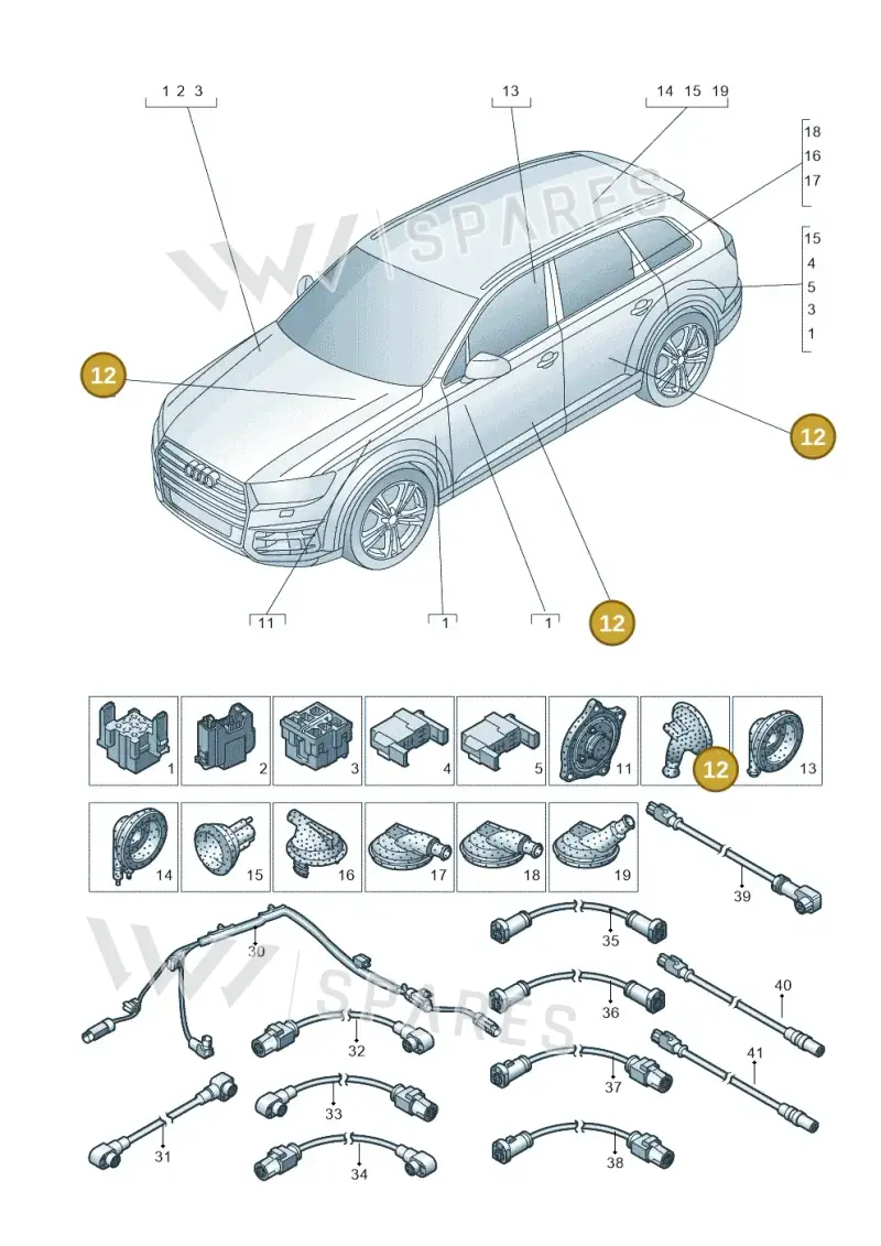 8R0971841 — Audi Q7 (2015-2025) diagram 859971780, position 12