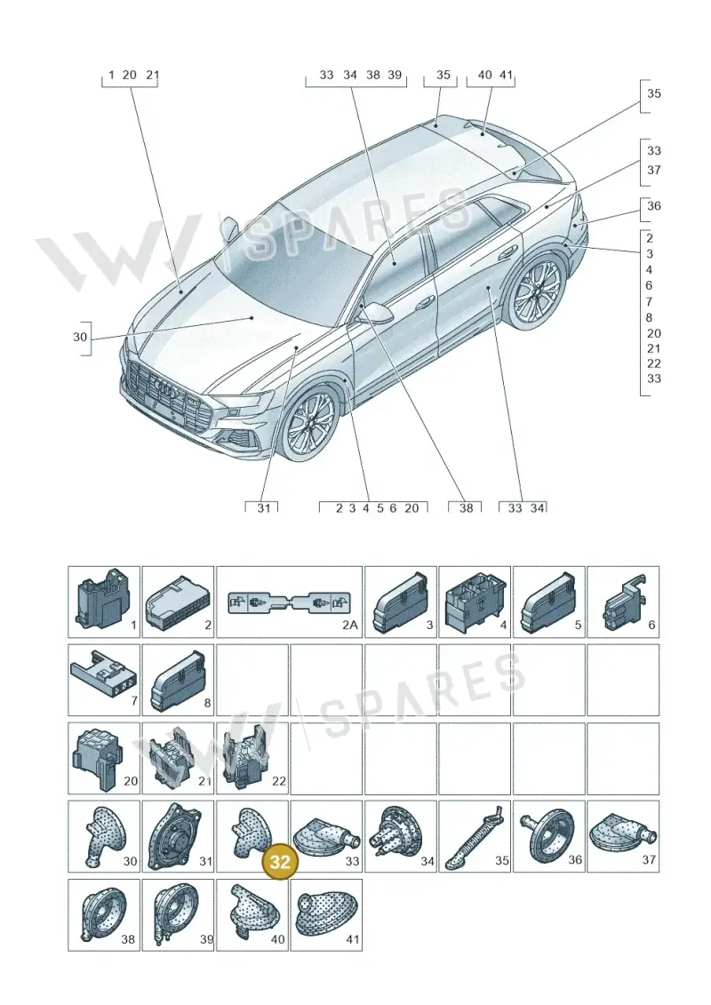 8R0971841 — Audi RS Q8 (2019-2025) diagram 429971810, position 32