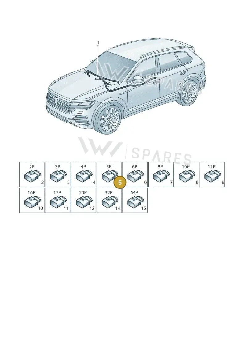 8R0973605A — Volkswagen Touareg (2017-2025) diagram 439971830, position 5