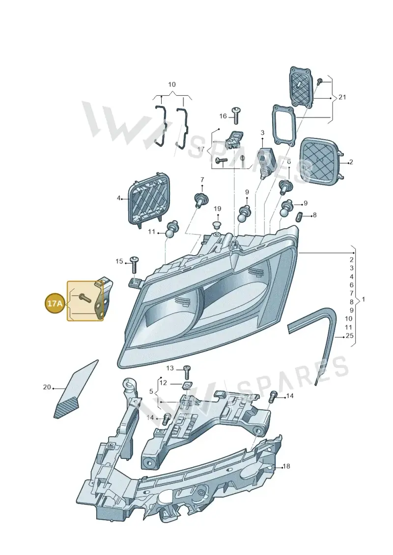 8R0998121 — Audi Q5 (2009-2018) diagram 647941000, position 17A