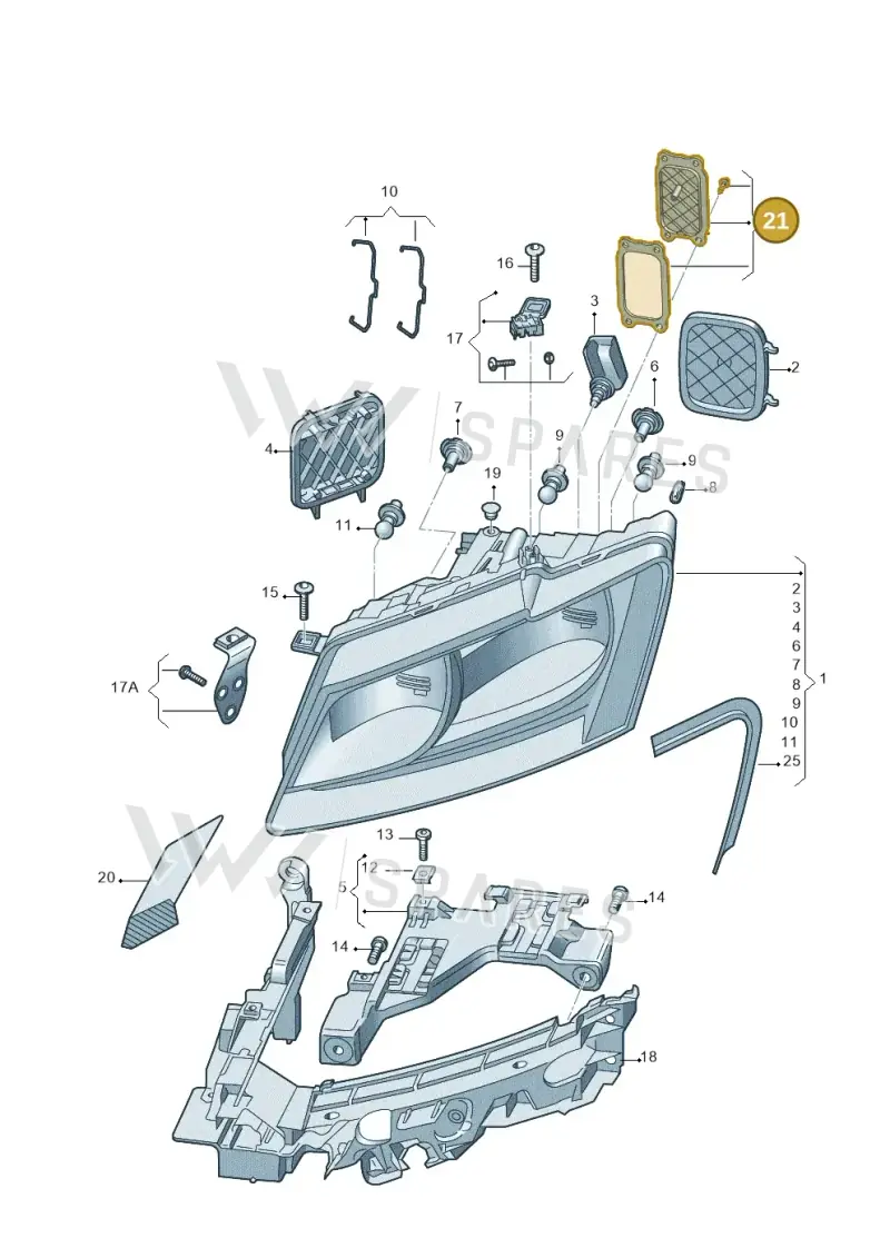 8R0998295 — Audi Q5 qu. 2.0 TDI (2008-2012) diagram 647941000, position 21