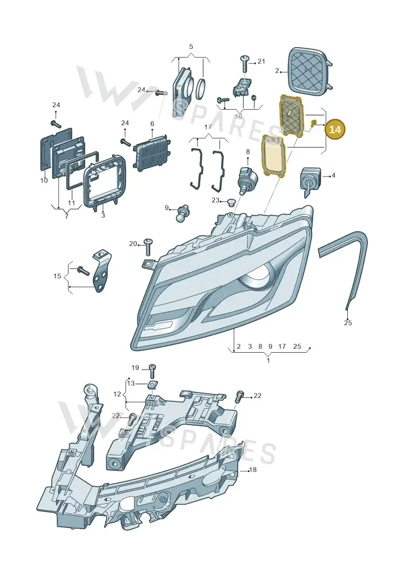 8R0998295 — Audi Q5 (2009-2018) diagram 647941100, position 14