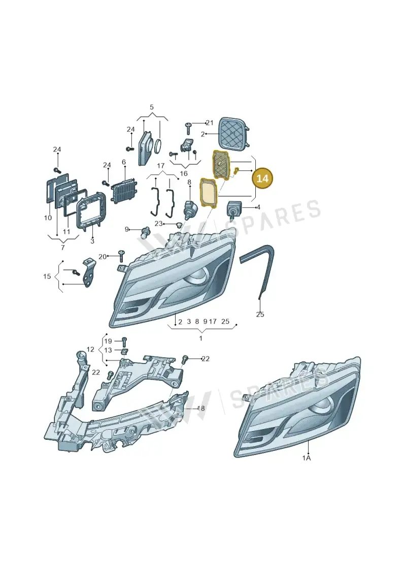 8R0998295 — Audi Q5 (2009-2018) diagram 687941005, position 14