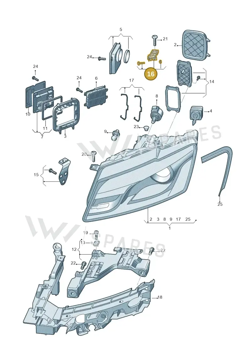 8R1998121 — Audi Q5 (2009-2018) diagram 647941100, position 16