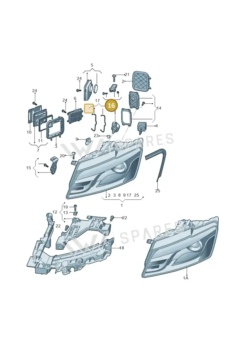 8R1998121 — Audi Q5 (2009-2018) diagram 687941005, position 16