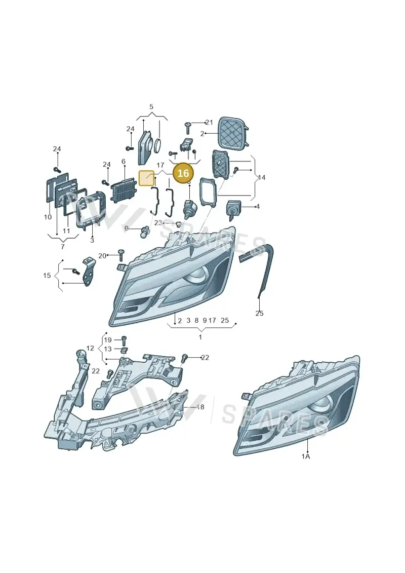 8R1998122 — Audi Q5 (2009-2018) diagram 687941005, position 16