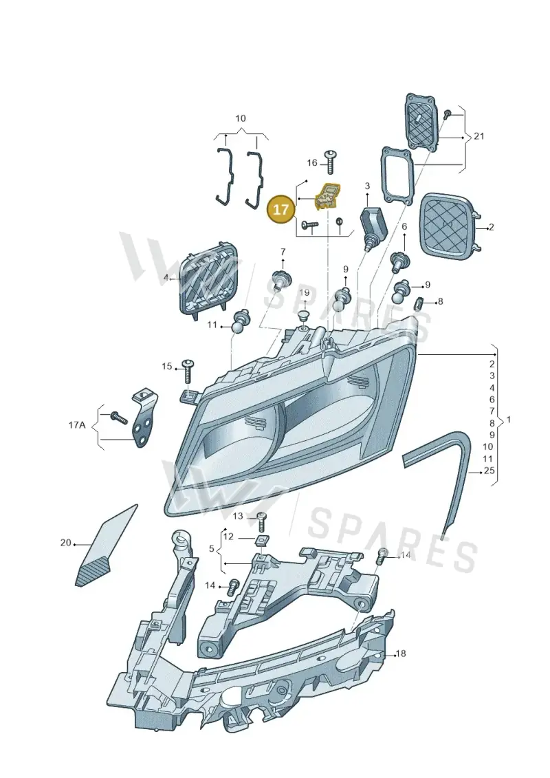 8R1998122 — Audi Q5 (2009-2018) diagram 647941000, position 17