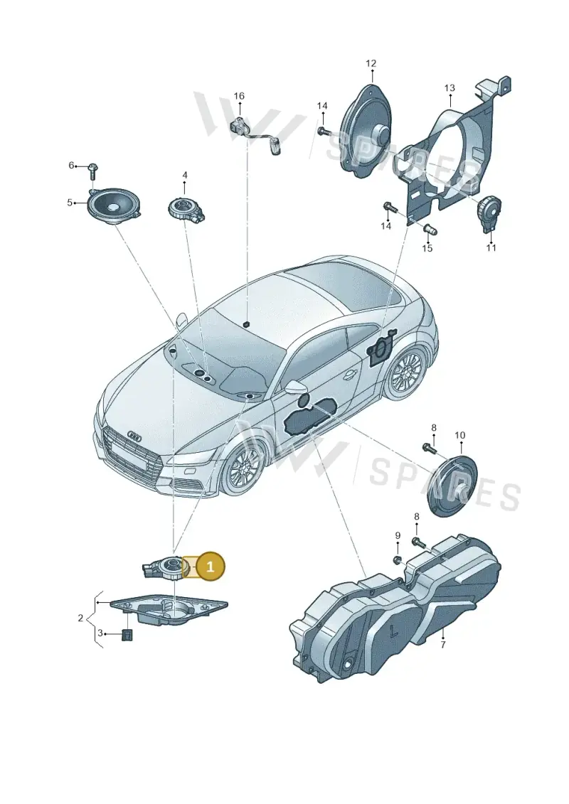 8S0035398 — Audi TT RS (2016-2023) diagram 850035350, position 1