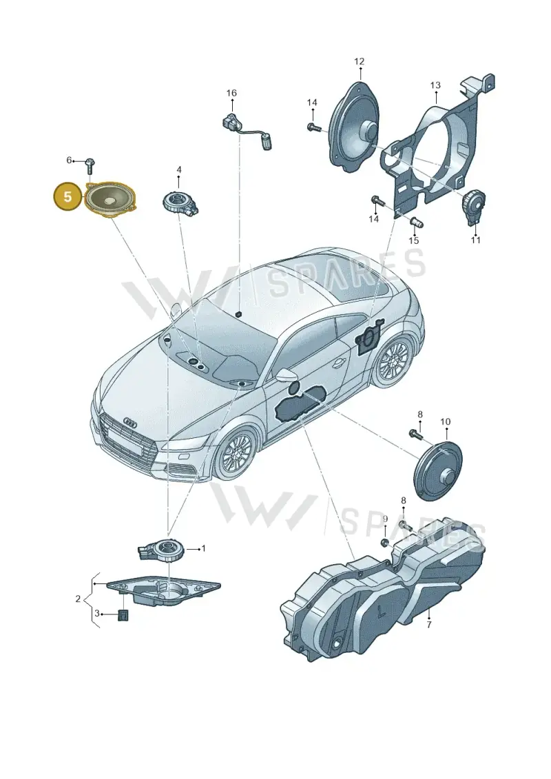 8S0035453A — Audi TT RS (2016-2023) diagram 850035350, position 5