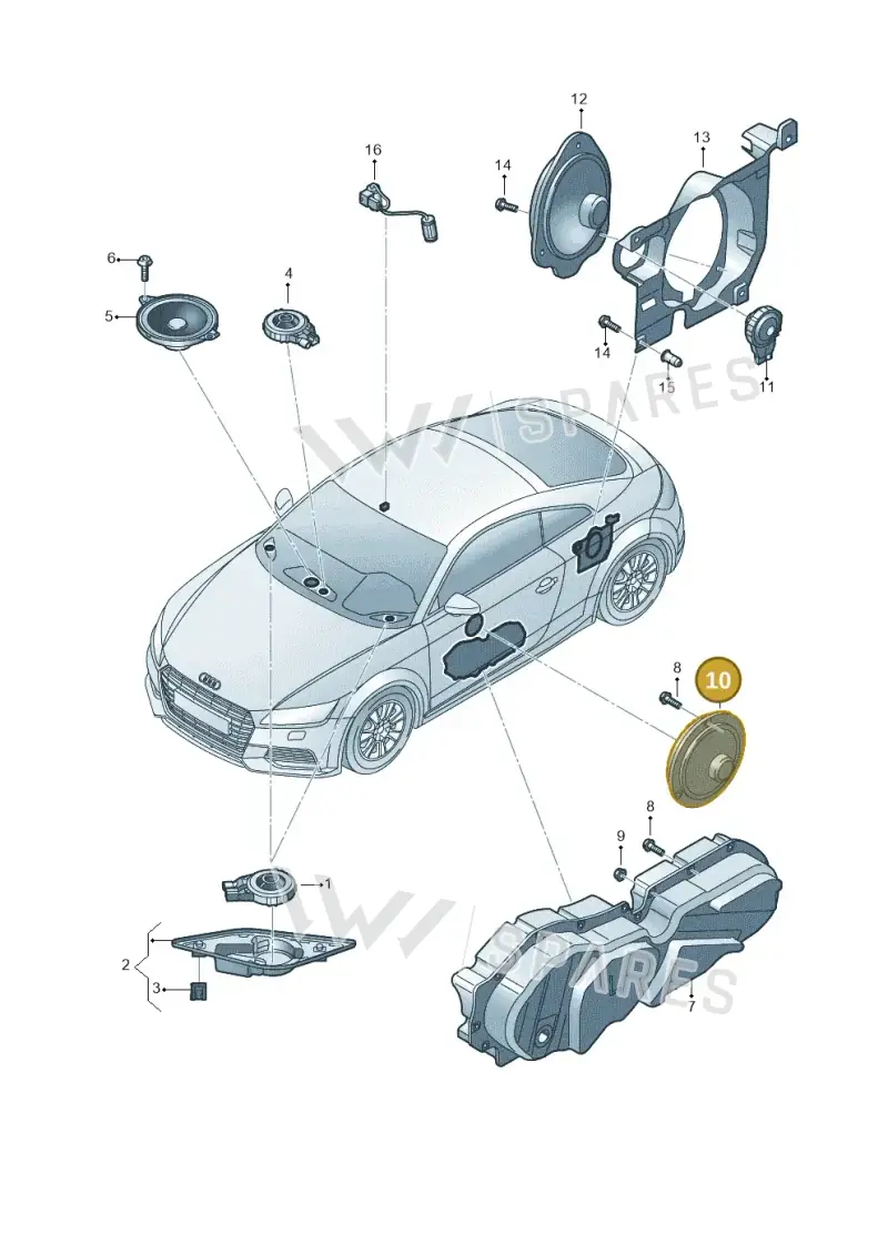 8S0035454 — Audi TT RS (2016-2023) diagram 850035350, position 10
