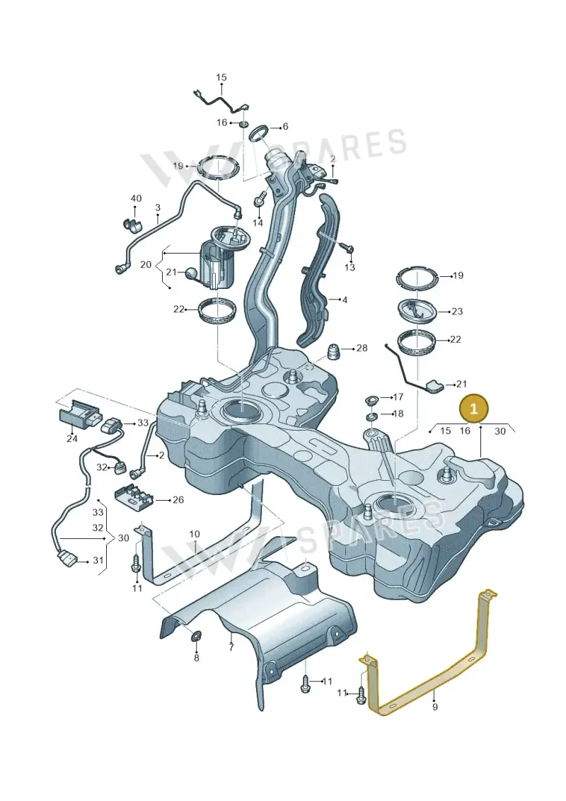 8S0201060AA — Audi TT RS (2016-2023) diagram 898201200, position 1