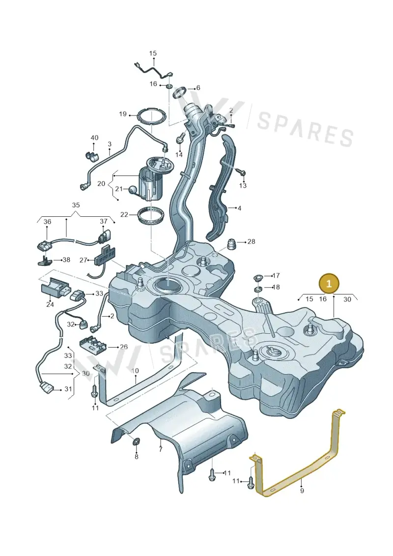 8S0201060AB — Audi TT RS (2016-2023) diagram 898201250, position 1