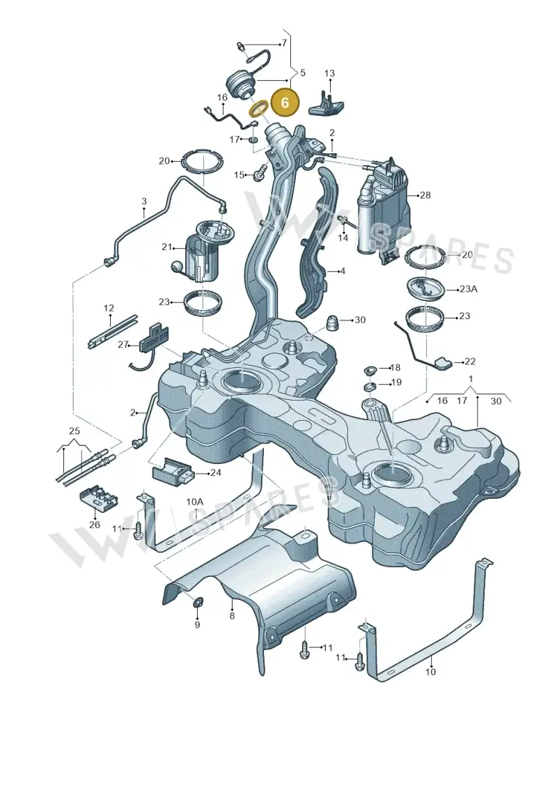8S0201156 — Audi TTS (2014-2023) diagram 746201470, position 6