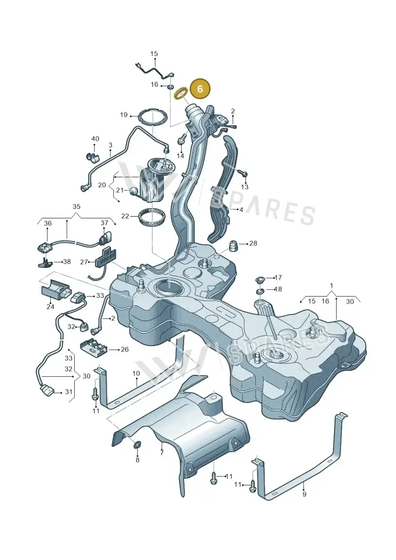 8S0201156 — Audi TT RS (2016-2023) diagram 898201250, position 6