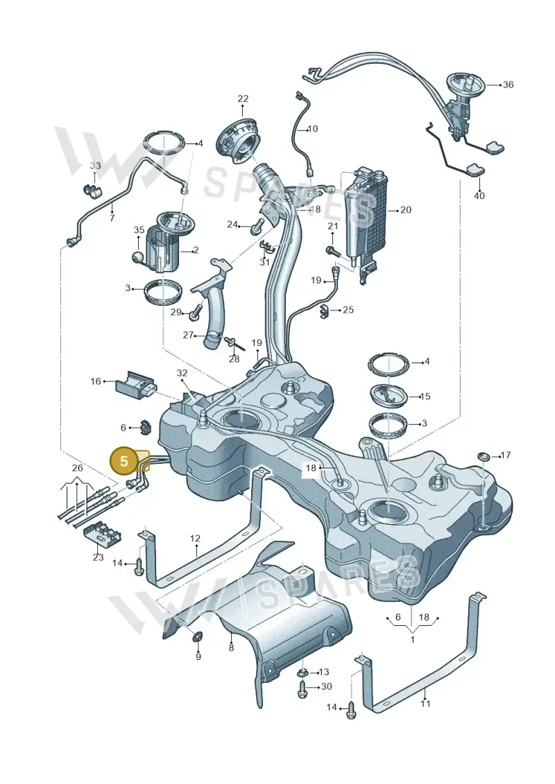 8S0201931G — Audi TTS (2014-2023) diagram 850201211, position 5