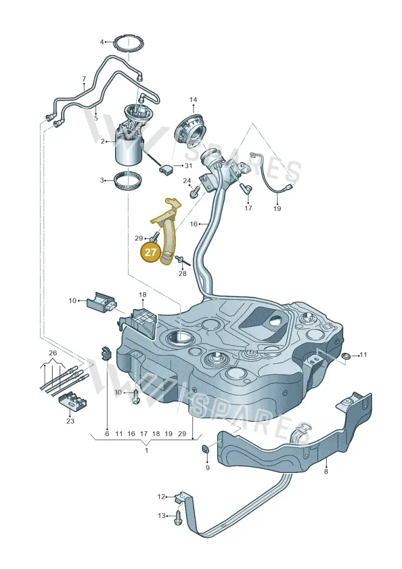 8S0201974 — Audi TTS (2014-2023) diagram 850201150, position 27