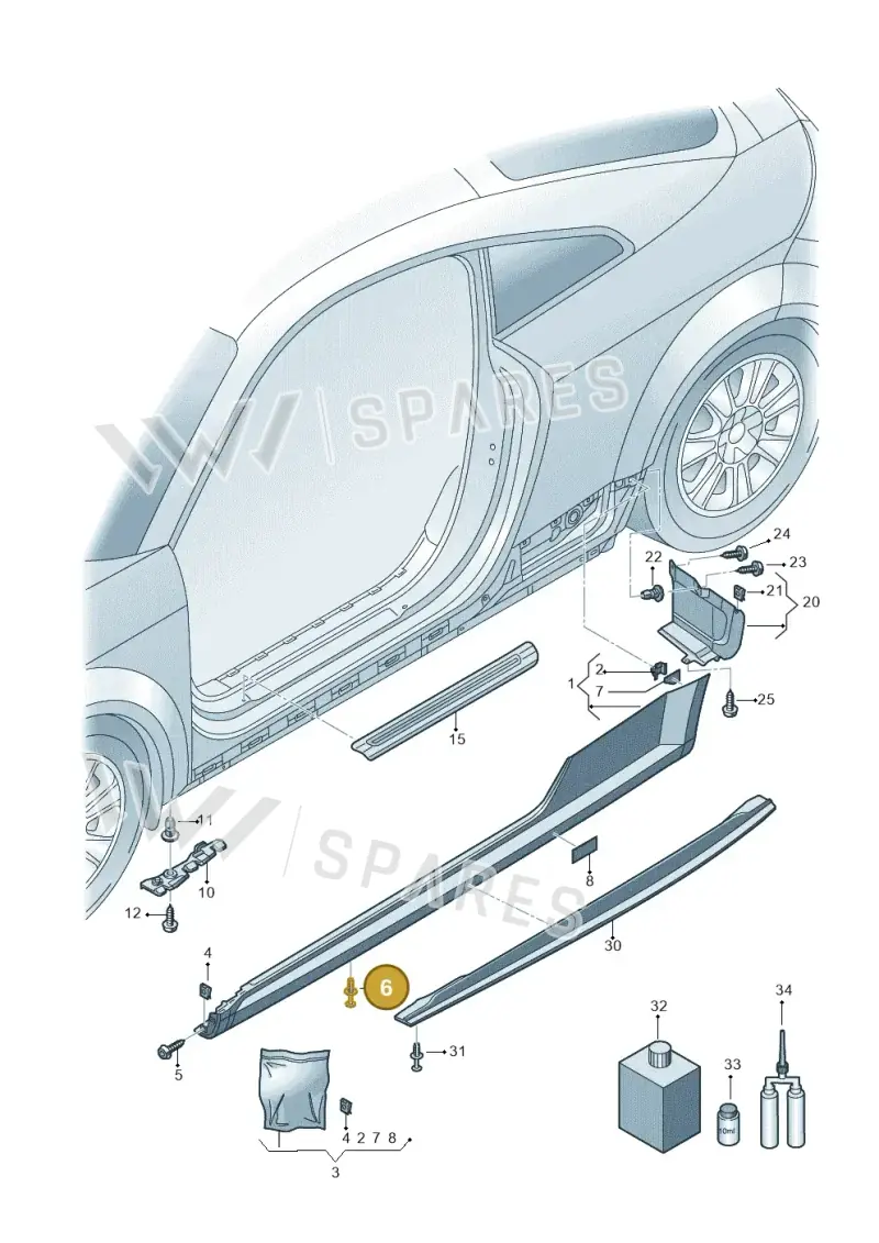 8S0805163 — Audi TT RS (2016-2023) diagram 898853005, position 6