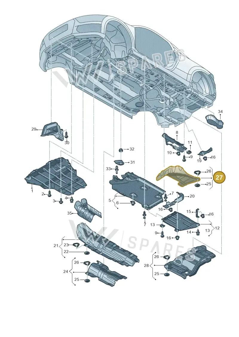 8S0825729 — Audi TTS (2014-2023) diagram 850825000, position 27