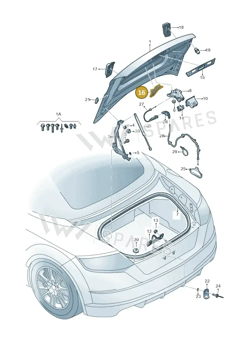 8S0827570 — Audi TT RS (2016-2023) diagram 850827100, position 16