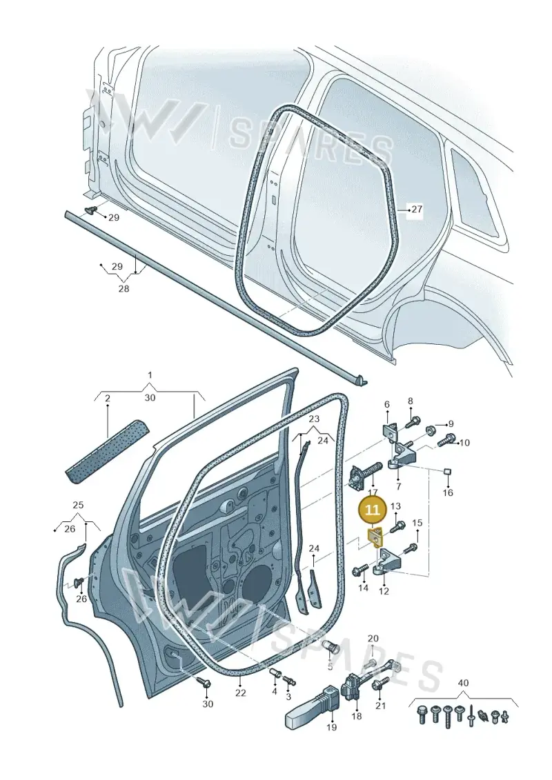 8S0833406A — Audi Q8 e-tron (2018-2020) diagram 586833010, position 11