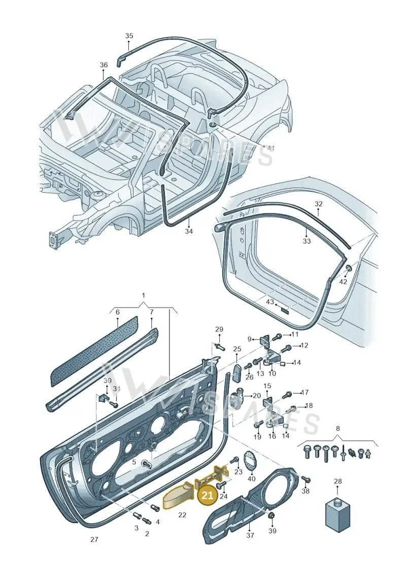 8S0837249 — Audi TT RS (2016-2023) diagram 850831100, position 21