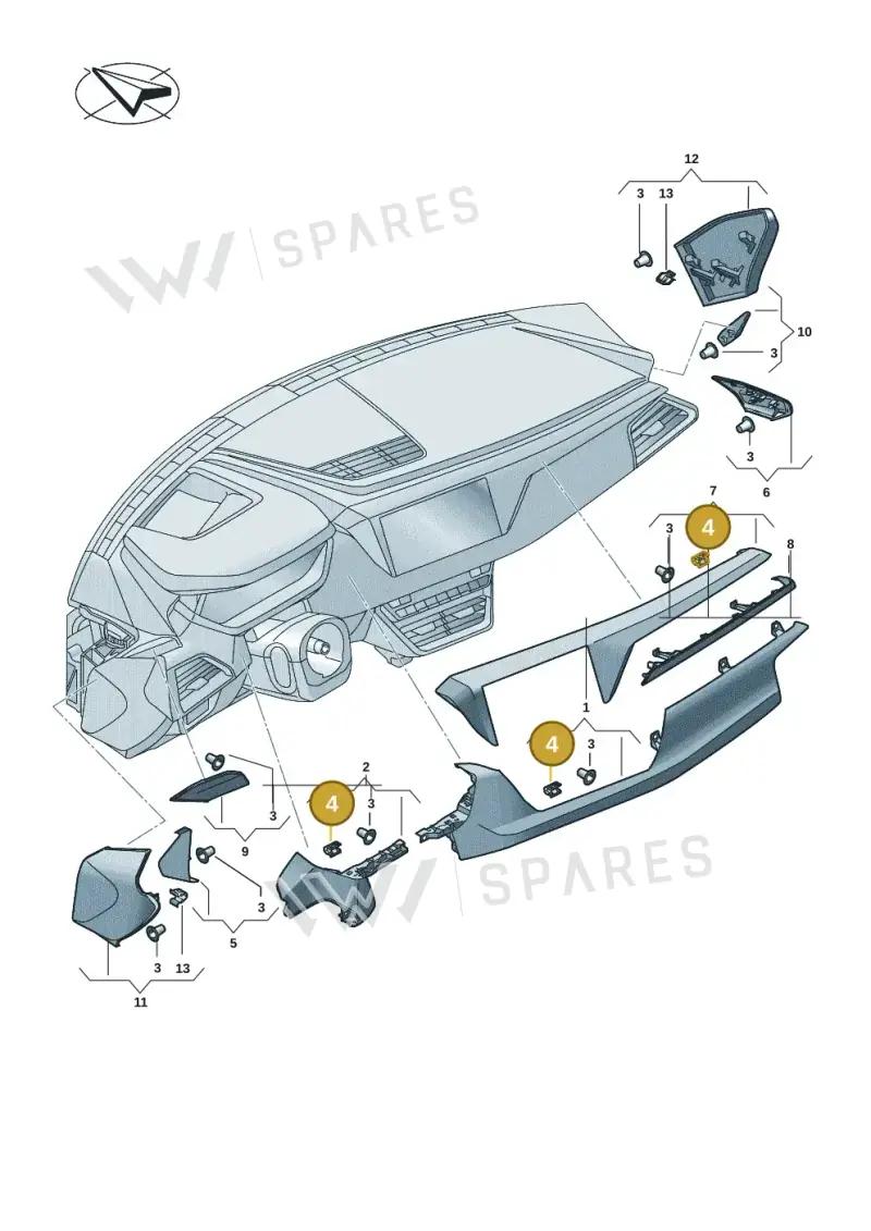 8S0853107A — Audi RS e-tron GT (2020-2020) diagram 4j1857200, position 4