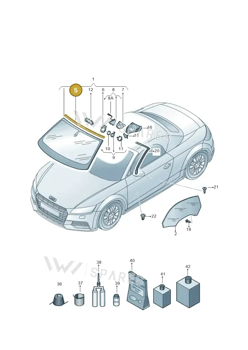 8S0853306 — Audi TT RS (2016-2023) diagram 850845100, position 5