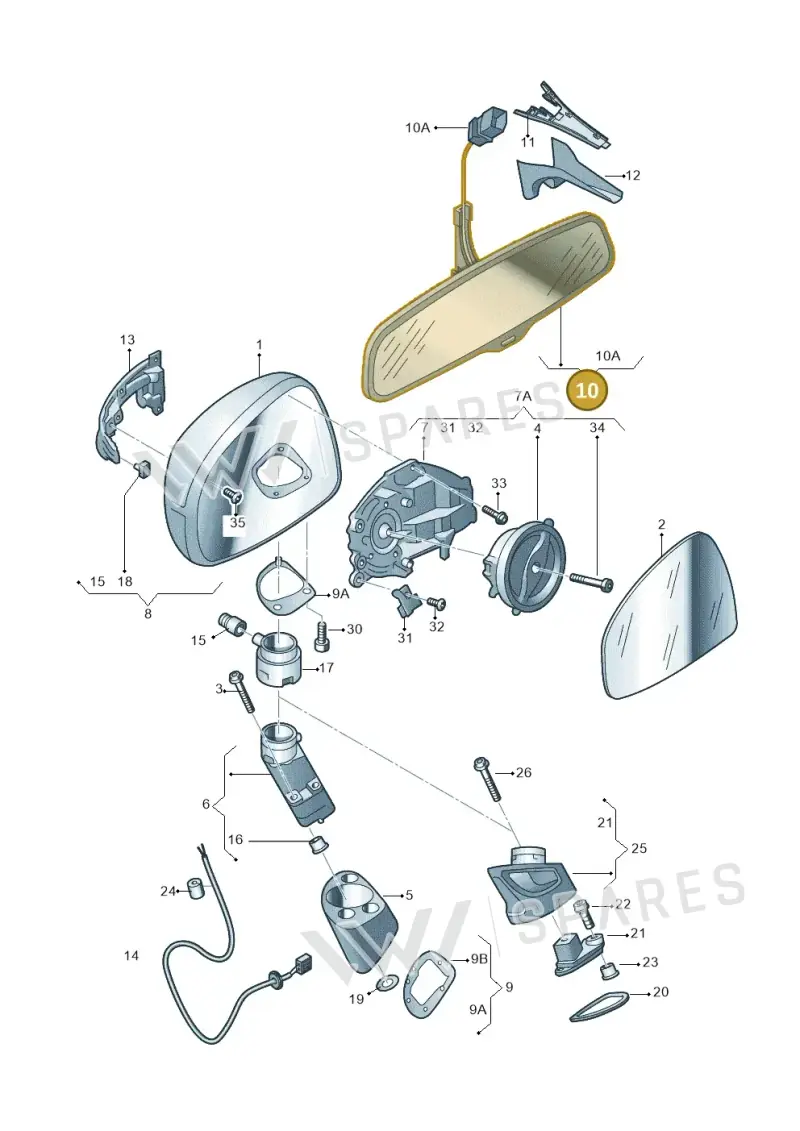 8S0857511G4PK — Audi R8 qu. 5.2 (2012-2015) diagram 752857400, position 10