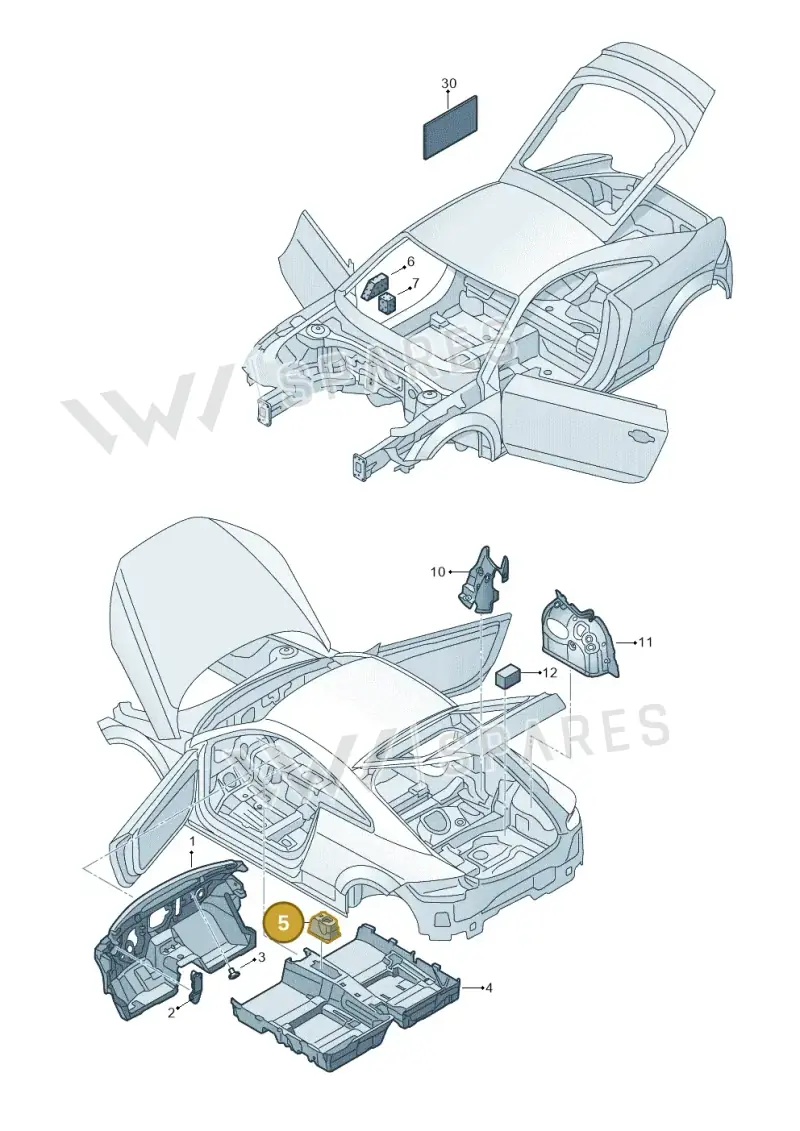 8S0863807 — Audi TT RS (2016-2023) diagram 898863200, position 5