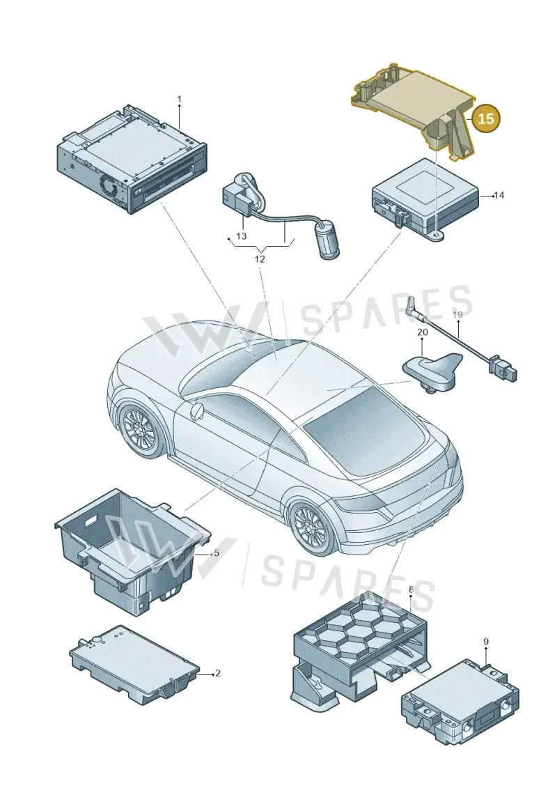 8S0907493 — Audi TT RS (2016-2023) diagram 850035550, position 15