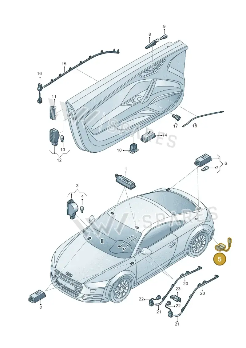 8S0947122 — Audi TT RS (2016-2023) diagram 850947100, position 5