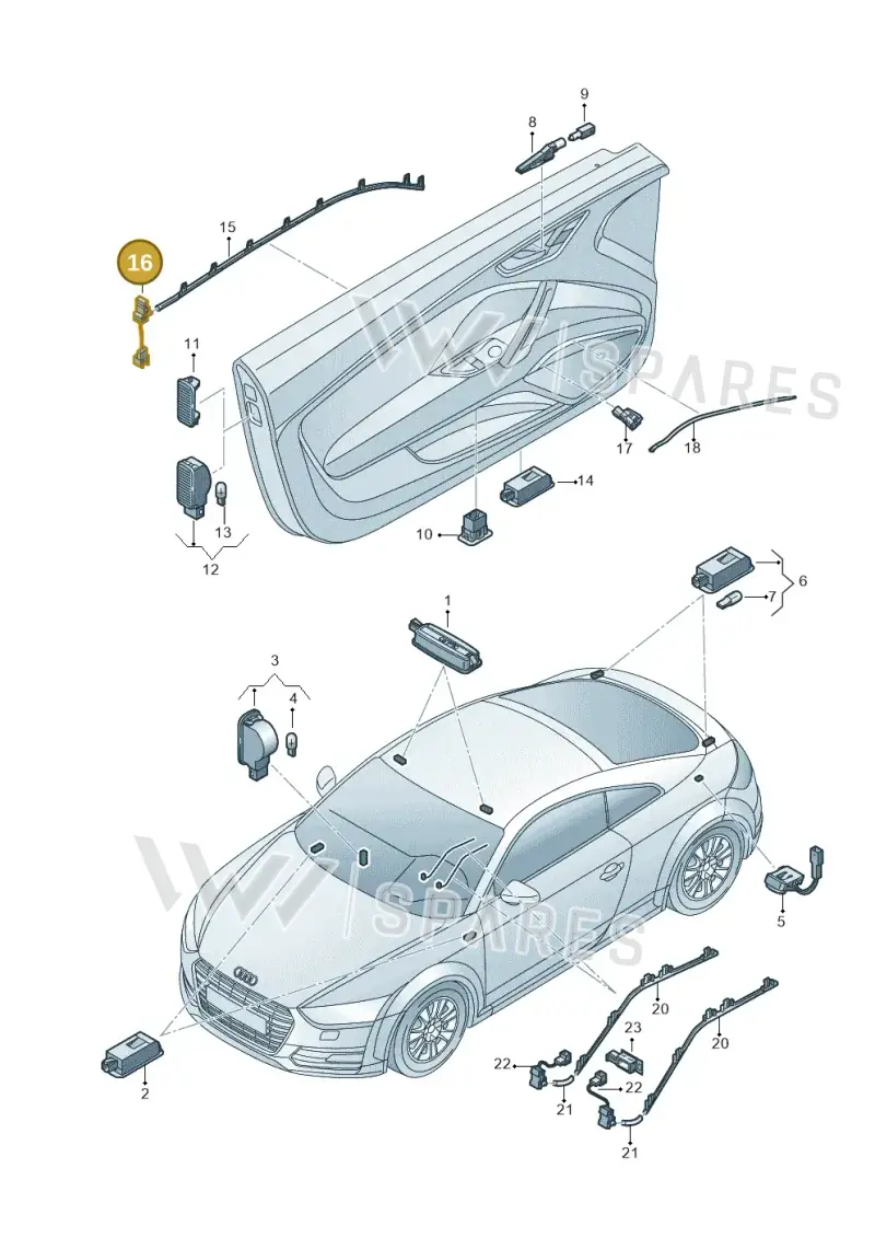 8S0947355A — Audi TT RS (2016-2023) diagram 850947100, position 16